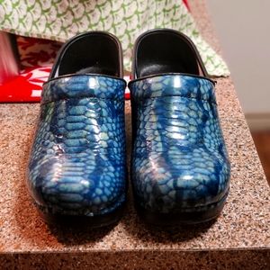 Dansko Snakeskin work clogs